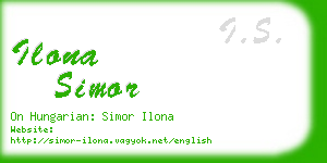 ilona simor business card